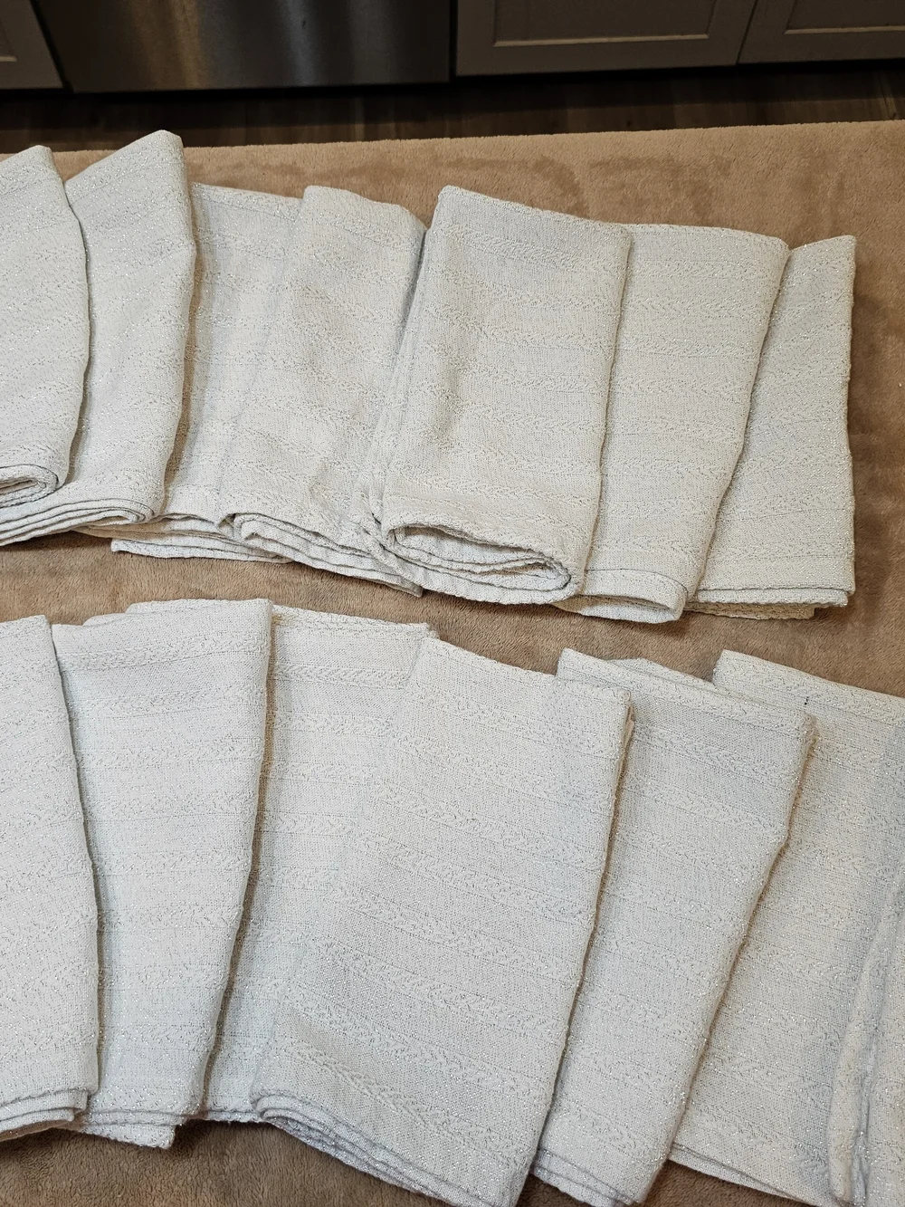 Rachel Ashwell Silver Sparkles Dinner Napkins - Set of 14